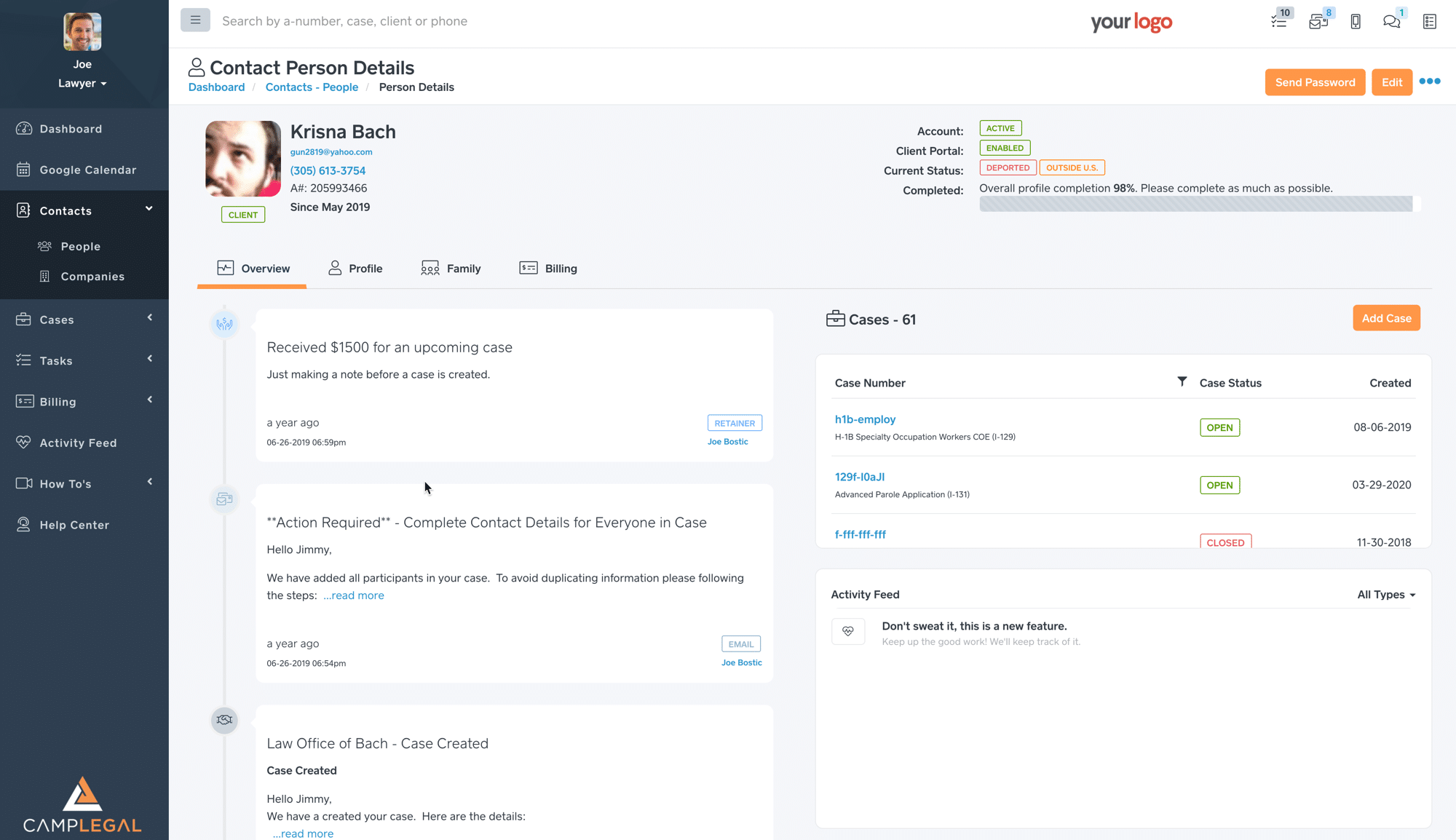 CampLegal 1000 587 Contact