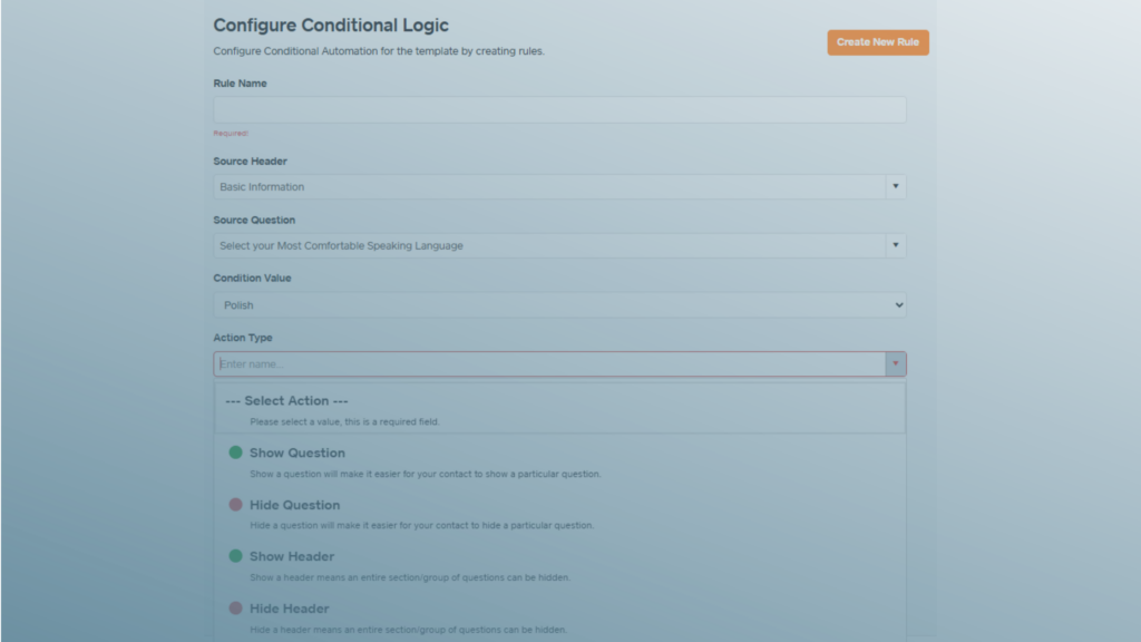 Conditional Logic in Intake Questionnaires