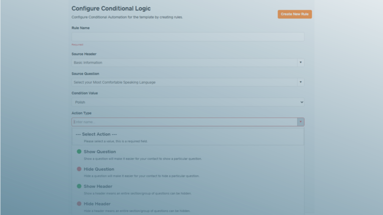 Conditional Logic in Intake Questionnaires